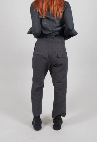 Straight Leg Trousers in Swamp Mel - 1190104