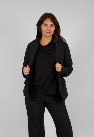 Button Through Blazer in Black - 1191110