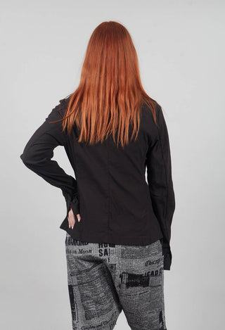 Button Through Blazer in Black - 1191110