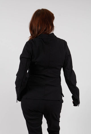 Ruched Blazer in Black - 1211102