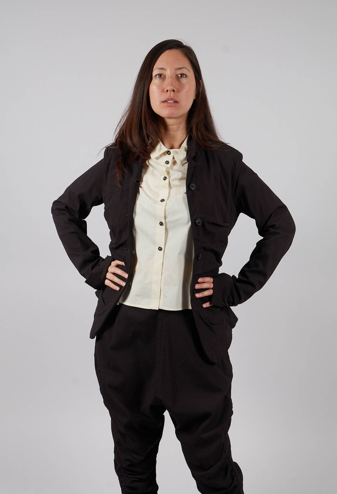 Ruched Blazer in Turf - 1211102