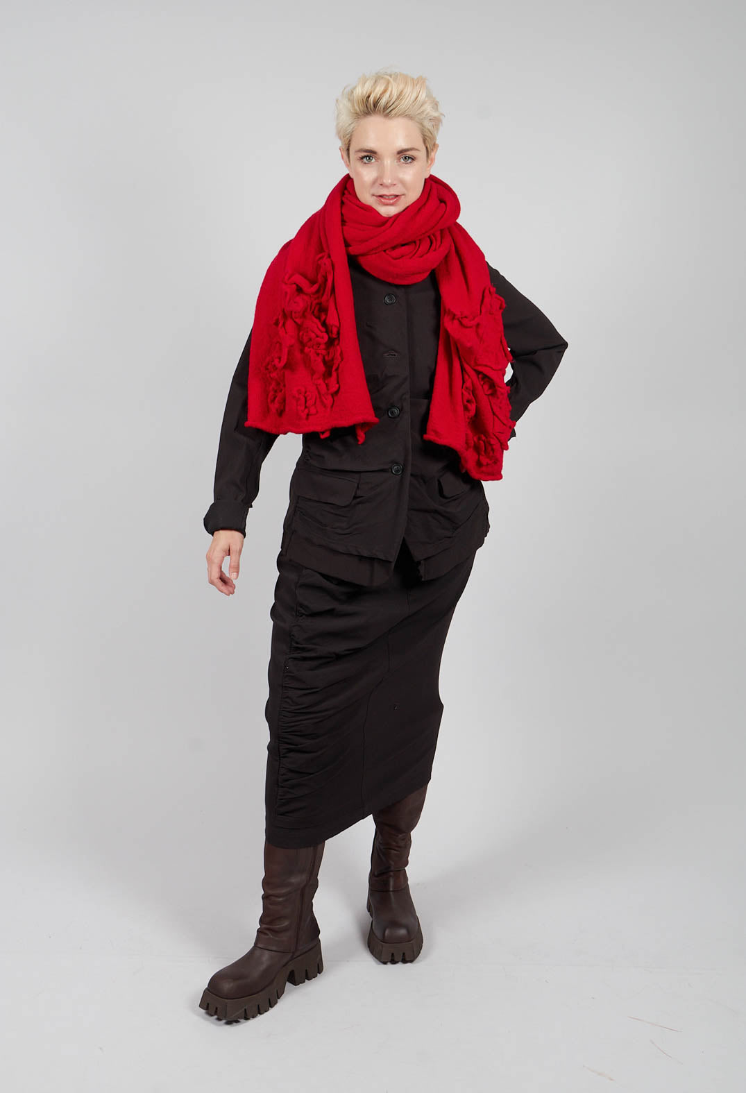 Pull On Ruched Pencil Skirt in Turf - 1210305