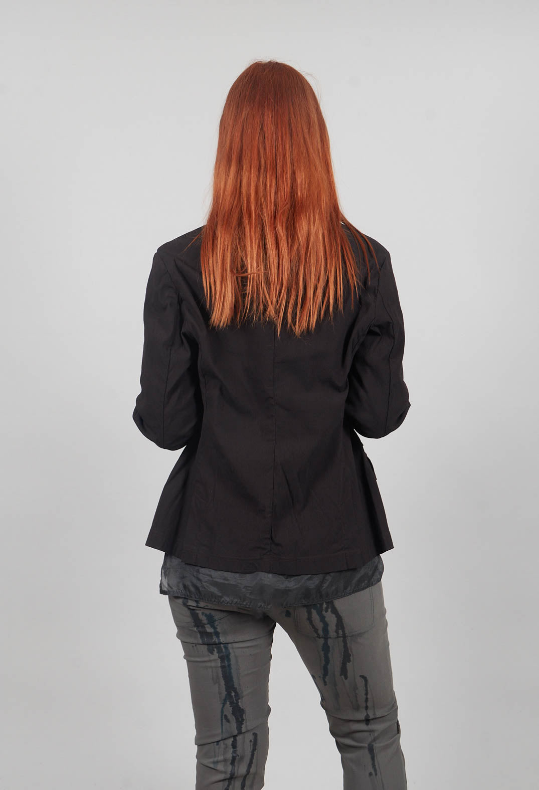 Ruched Blazer in Swamp - 1211102