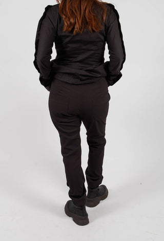 Pull On Slim Fit Trousers in Turf - 1210103