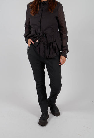 Pull On Slim Fit Trousers in Swamp - 1210103