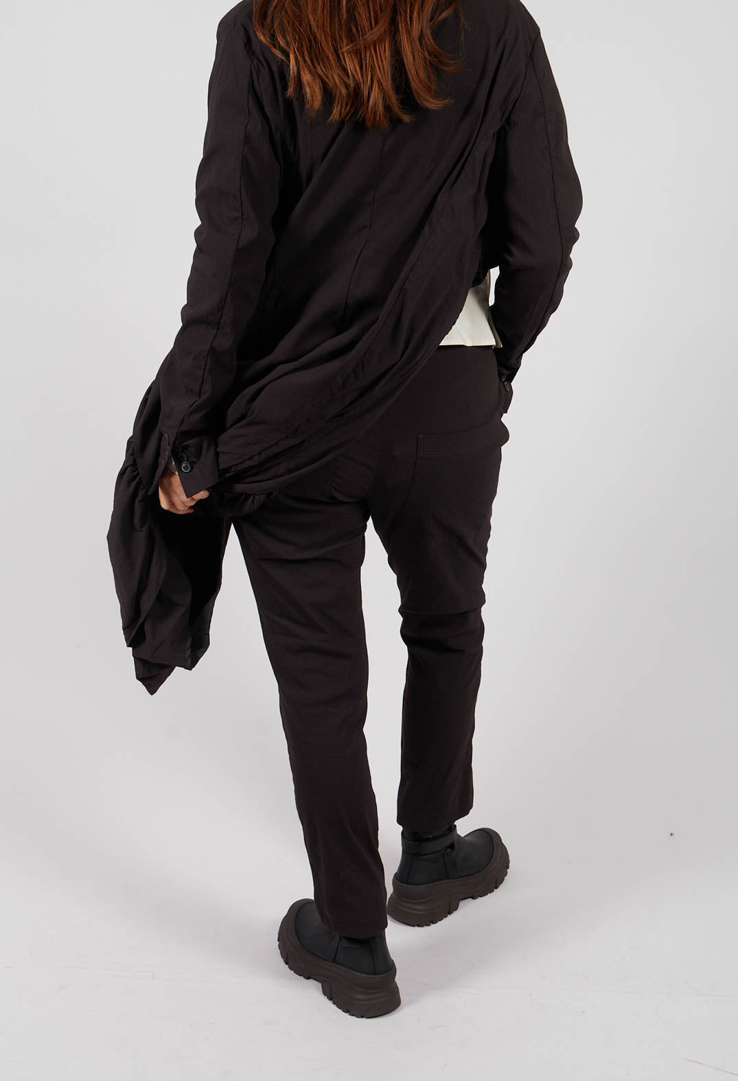 Pull On Trousers with Ruched Leg in Turf - 1210104