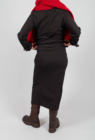 Pull On Ruched Pencil Skirt in Turf - 1210305