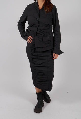 Pull On Ruched Pencil Skirt in Swamp - 1210305