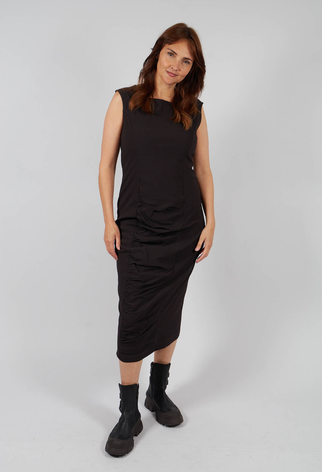 Slim Fit Ruched Dress in Turf - 1210906