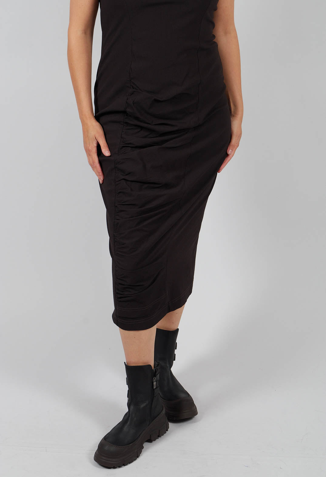 Slim Fit Ruched Dress in Turf - 1210906