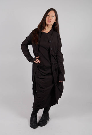 Ruched Coat in Turf - 1211207