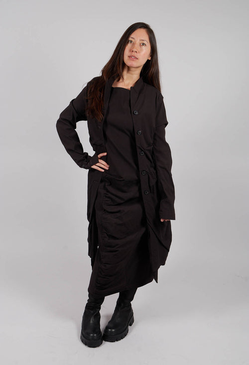 Ruched Coat in Turf - 1211207
