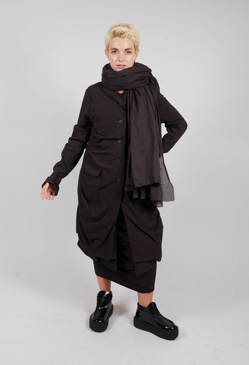 Ruched Coat in Turf - 1211207
