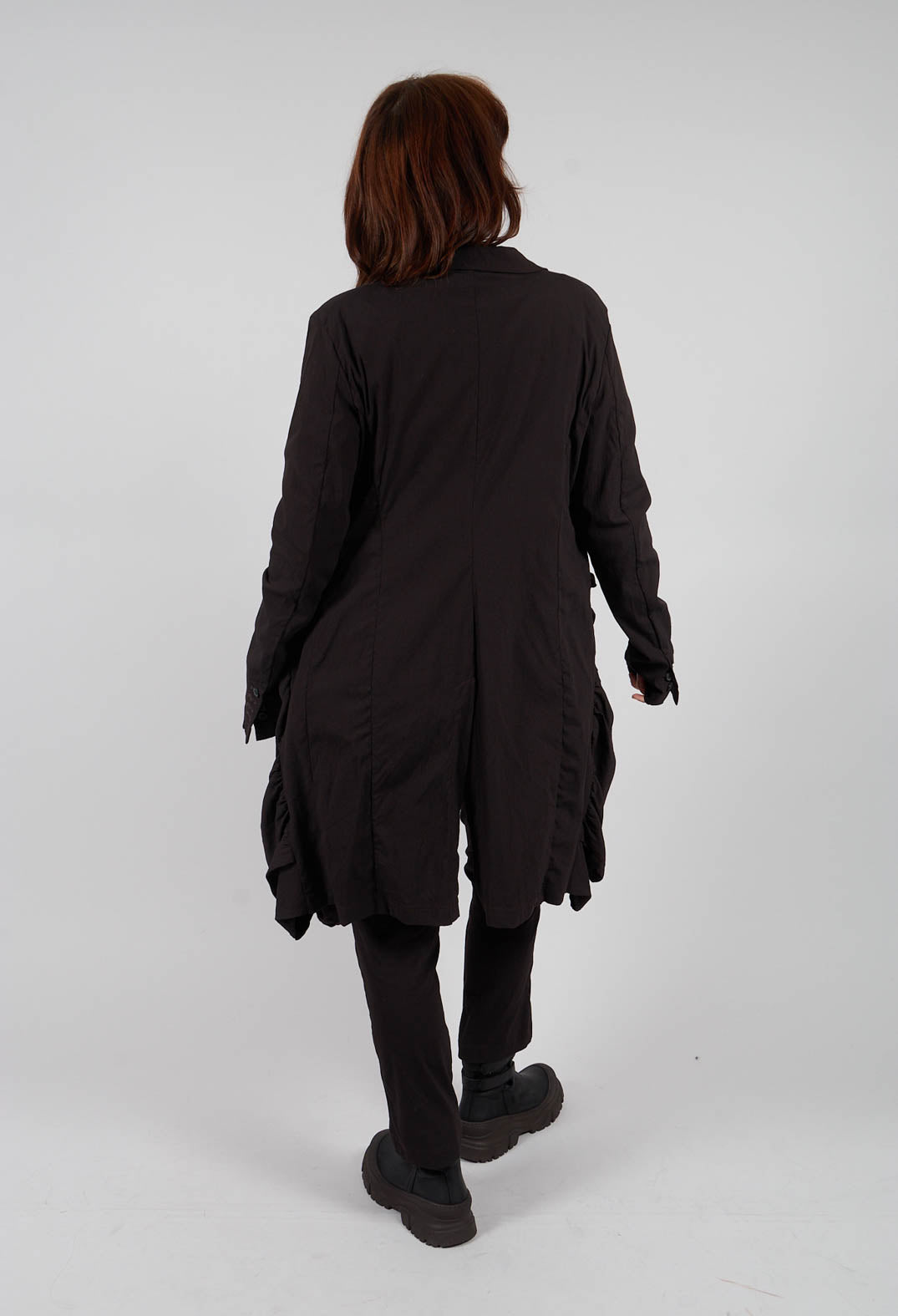 Ruched Coat in Turf - 1211207