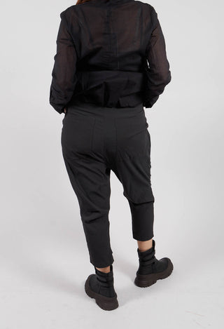 Drop Crotch Trousers with Ruched Leg in Swamp - 1210109