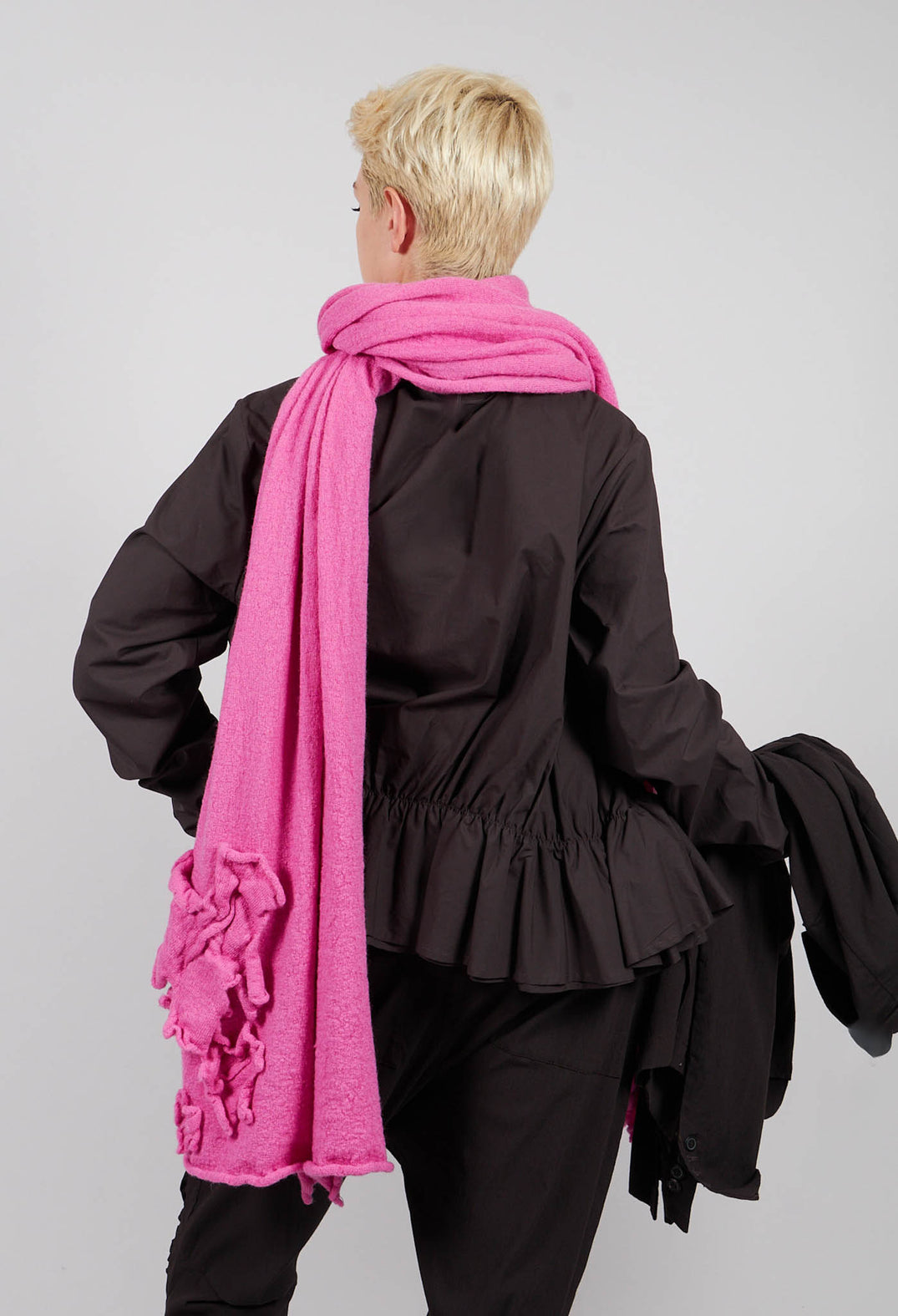 Cotton Shirt with Gathered Hemline in Turf - 1230404