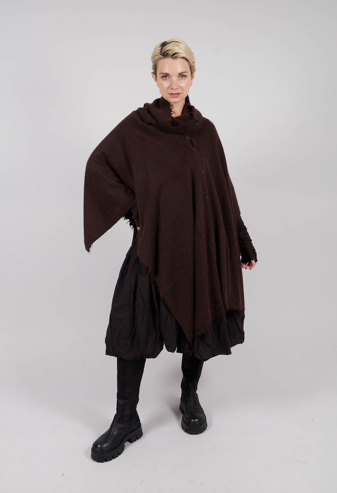 Button Through Cape in Turf - 1337707