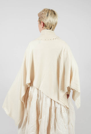 Button Through Cape in Bone - 1337707