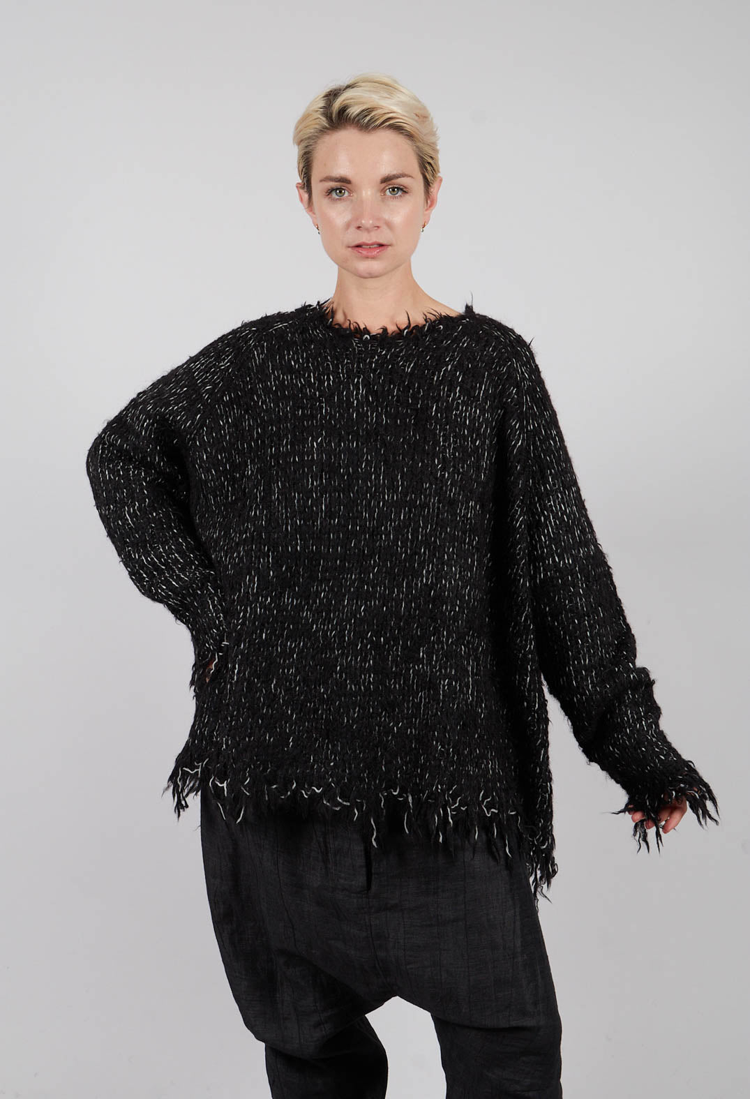 Oversized Jumper in Bone Mel - 1380701