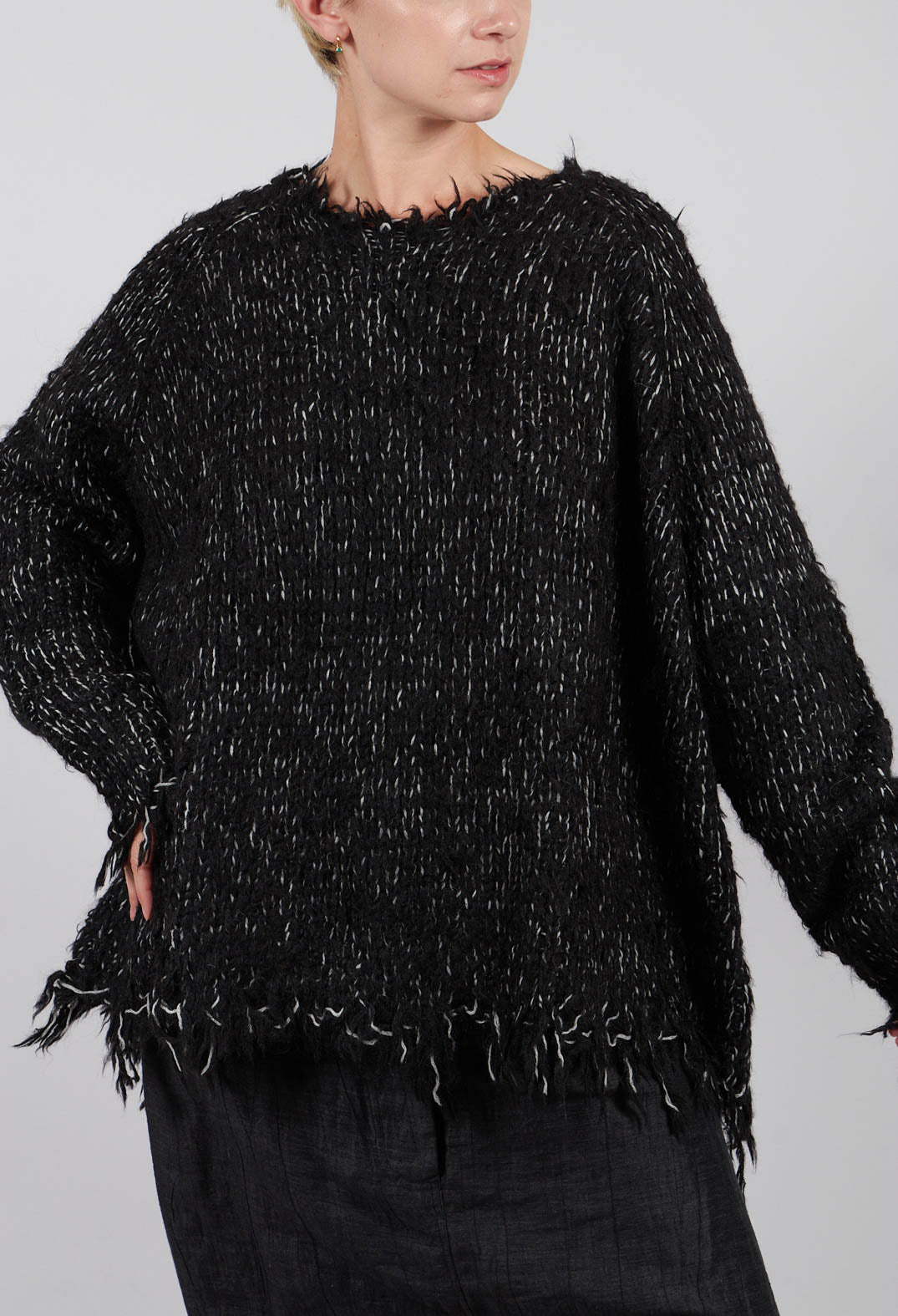 Oversized Jumper in Bone Mel - 1380701