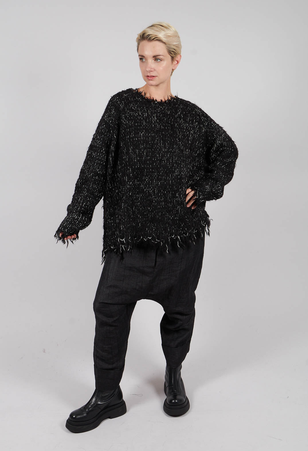 Oversized Jumper in Bone Mel - 1380701