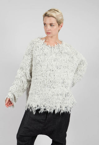 Oversized Jumper in Lt Bone Mel - 1380701