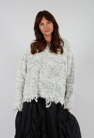 Oversized Jumper in Lt Bone Mel - 1380701