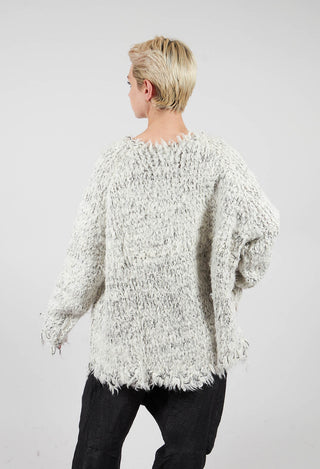 Oversized Jumper in Lt Bone Mel - 1380701