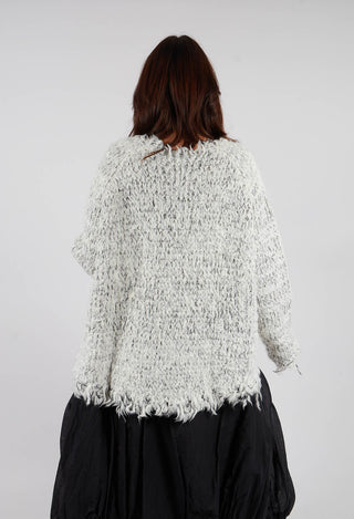 Oversized Jumper in Lt Bone Mel - 1380701