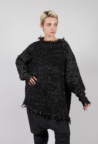 Longline Oversized Jumper in Bone Mel - 1380702