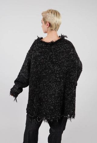 Longline Oversized Jumper in Bone Mel - 1380702
