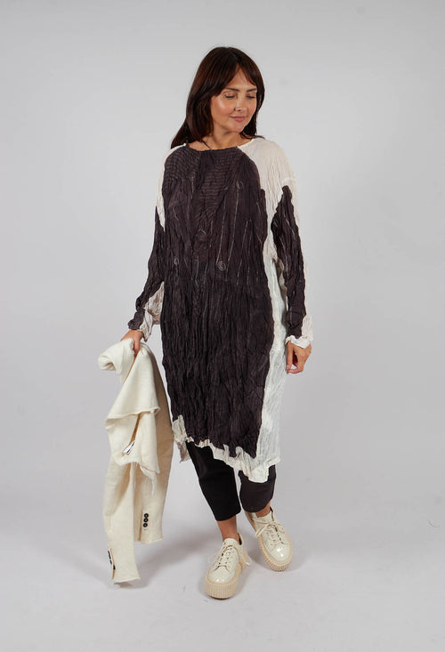 Tunic Dress in Bone Panel Print - 1471909