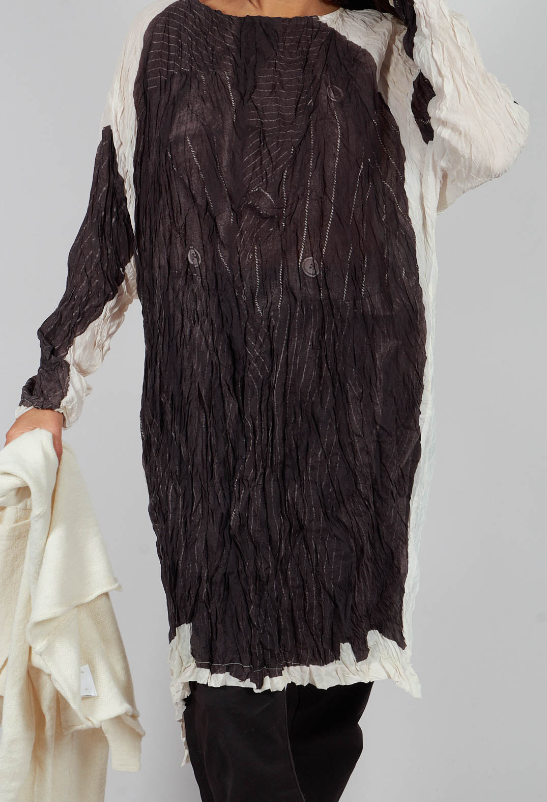 Tunic Dress in Bone Panel Print - 1471909