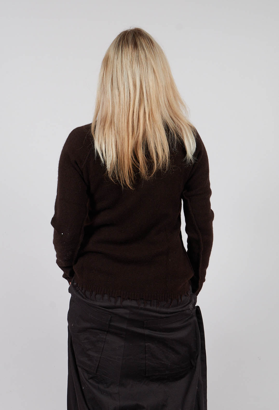 Jumper with Asymmetric Neckline in Turf - 1530701