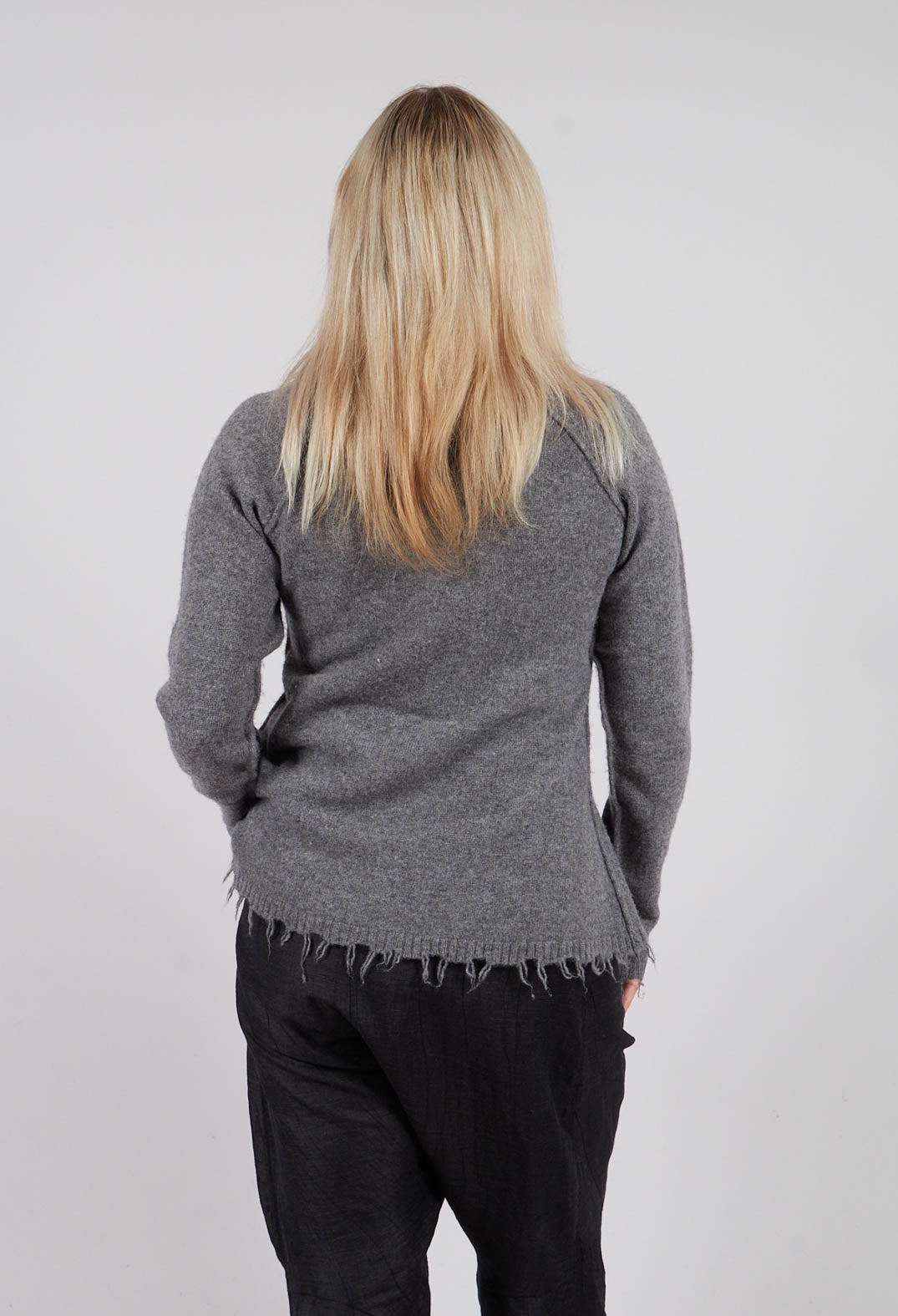 Jumper with Asymmetric Neckline in Brume Mel - 1530701
