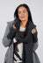 Fingerless Gloves with Raw Edges in Crow Mel - 1533107