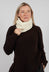 Knitted Snood with Raw Edges in Bone - 1534608