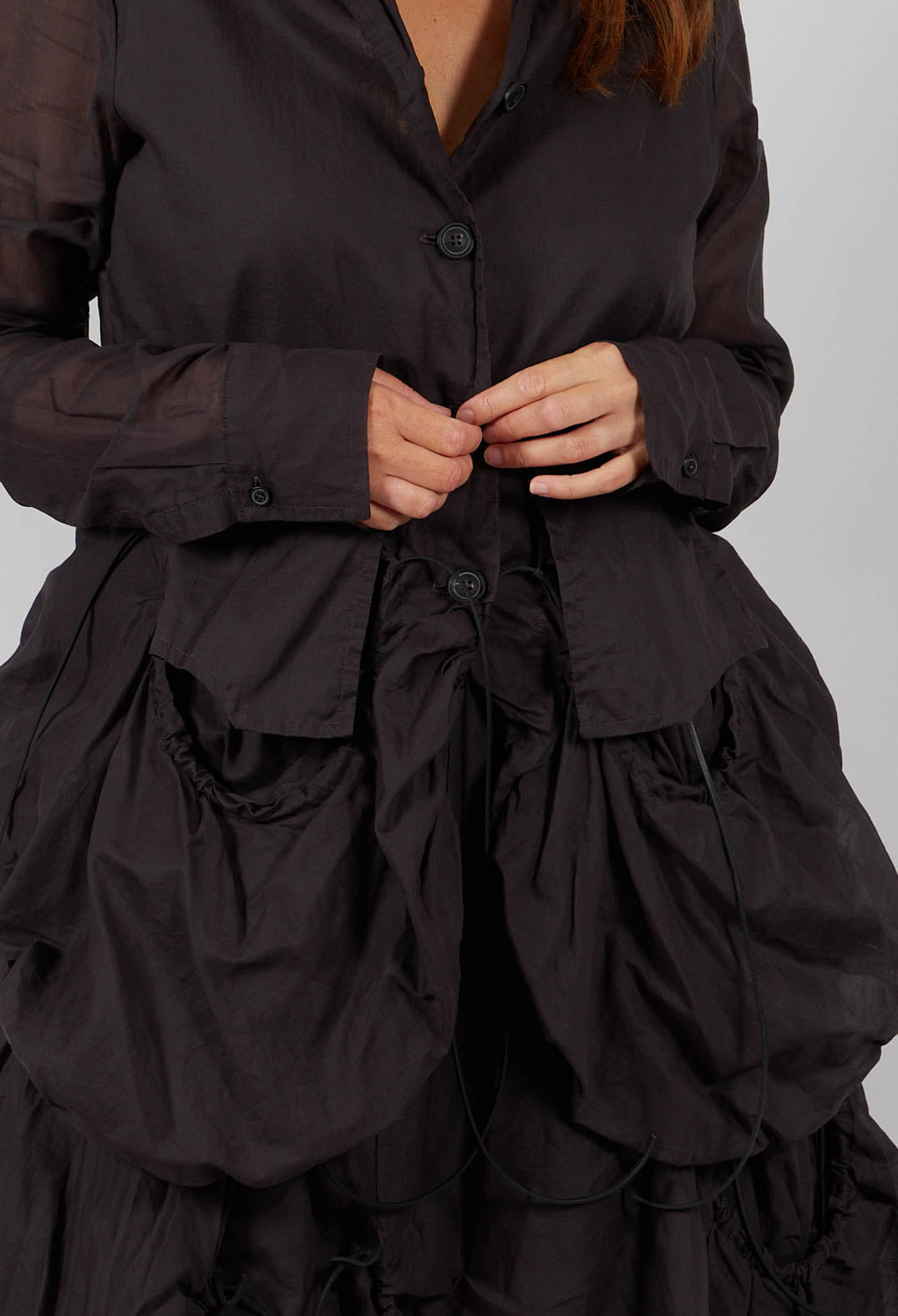 Sheer Sleeve Jacket in Turf Paper - 1551101