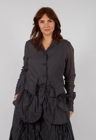 Sheer Sleeve Jacket in Swamp Paper - 1551101