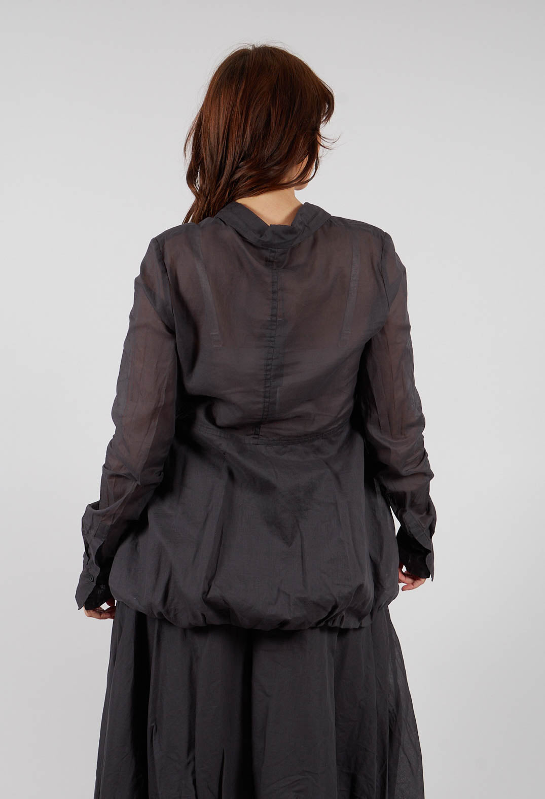 Sheer Sleeve Jacket in Swamp Paper - 1551101