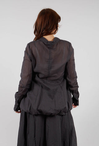 Sheer Sleeve Jacket in Swamp Paper - 1551101
