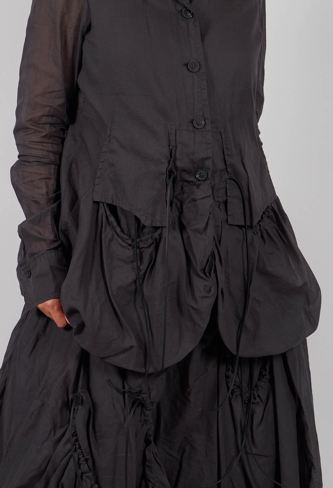 Sheer Sleeve Jacket in Swamp Paper - 1551101