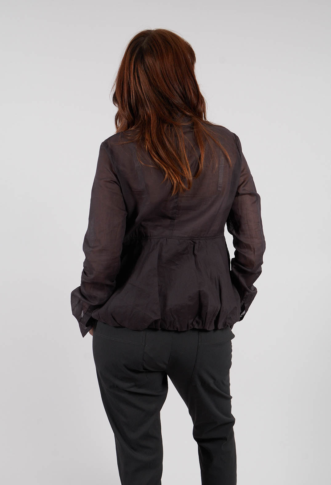 Sheer Sleeve Shirt in Turf Paper - 1550402