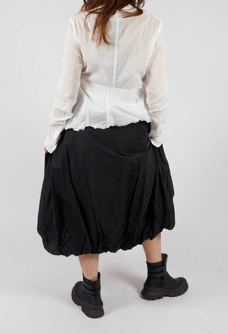 Tulip Skirt with Drawstring Pockets in Black Paper - 1550304