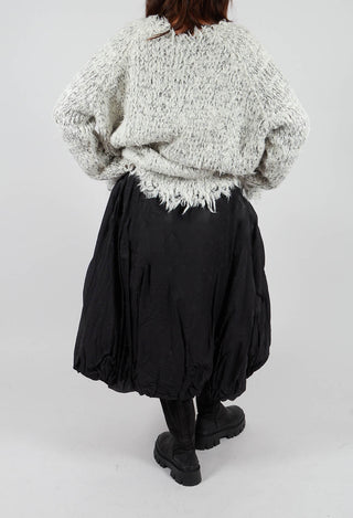 Tulip Skirt with Drawstring Pockets in Black Paper - 1550304