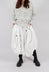 Tulip Skirt with Drawstring Pockets in Bone Paper - 1550304