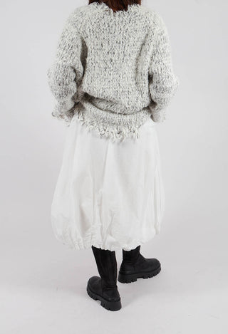 Tulip Skirt with Drawstring Pockets in Bone Paper - 1550304