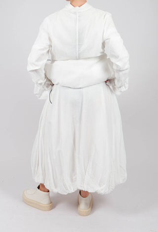 Tulip Skirt with Drawstring Pockets in Bone Paper - 1550304