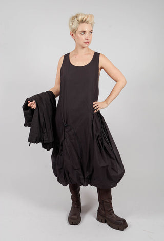 Sleeveless Dress with Drawstring Pockets in Turf Paper - 1550905