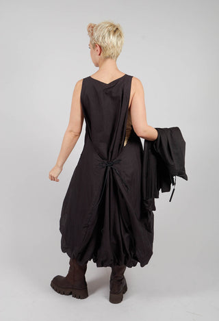 Sleeveless Dress with Drawstring Pockets in Turf Paper - 1550905